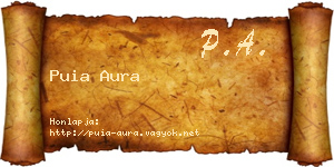 Puia Aura névjegykártya